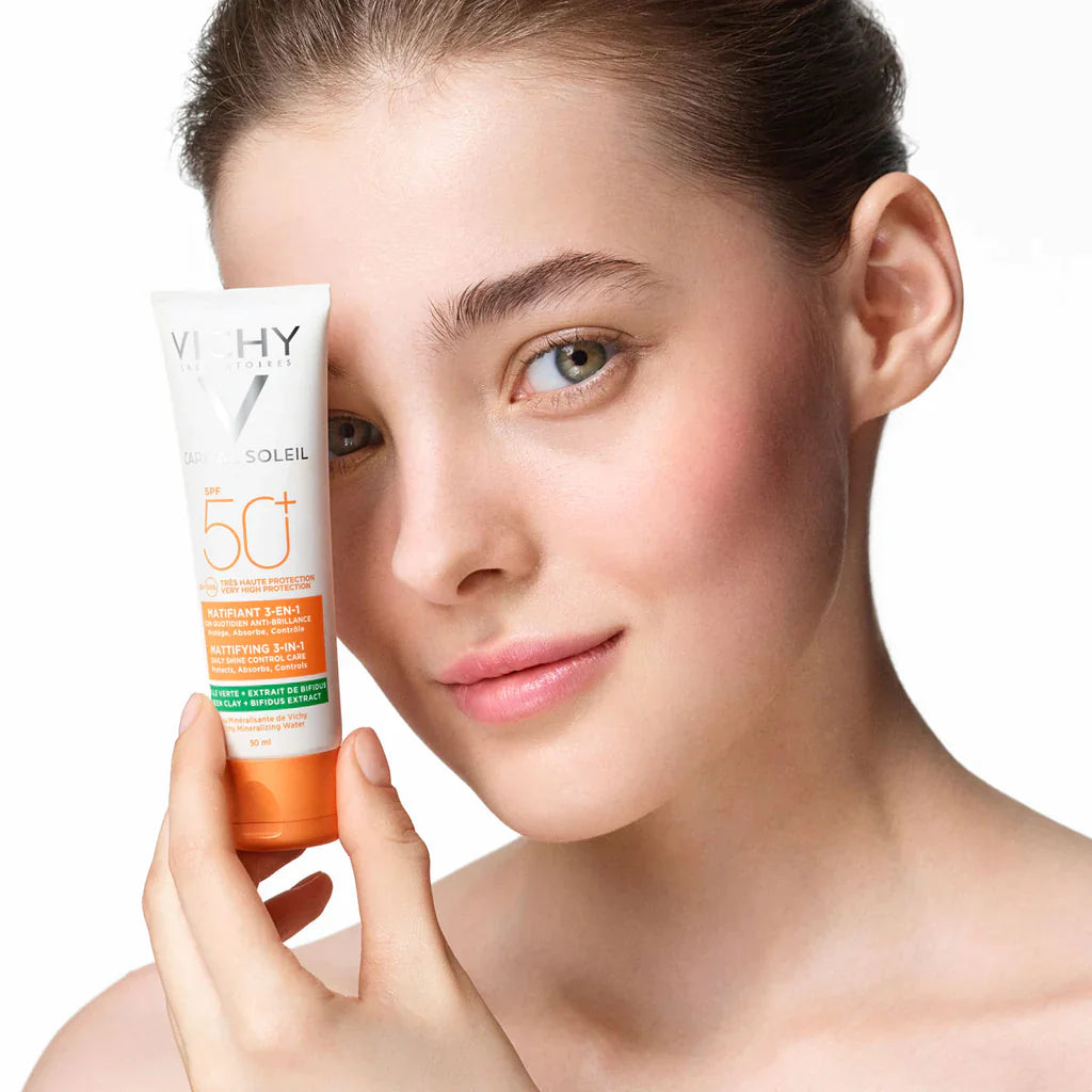 Vichy Capital Soleil Matificante 3 En 1 Spf 50+ 50 Ml.