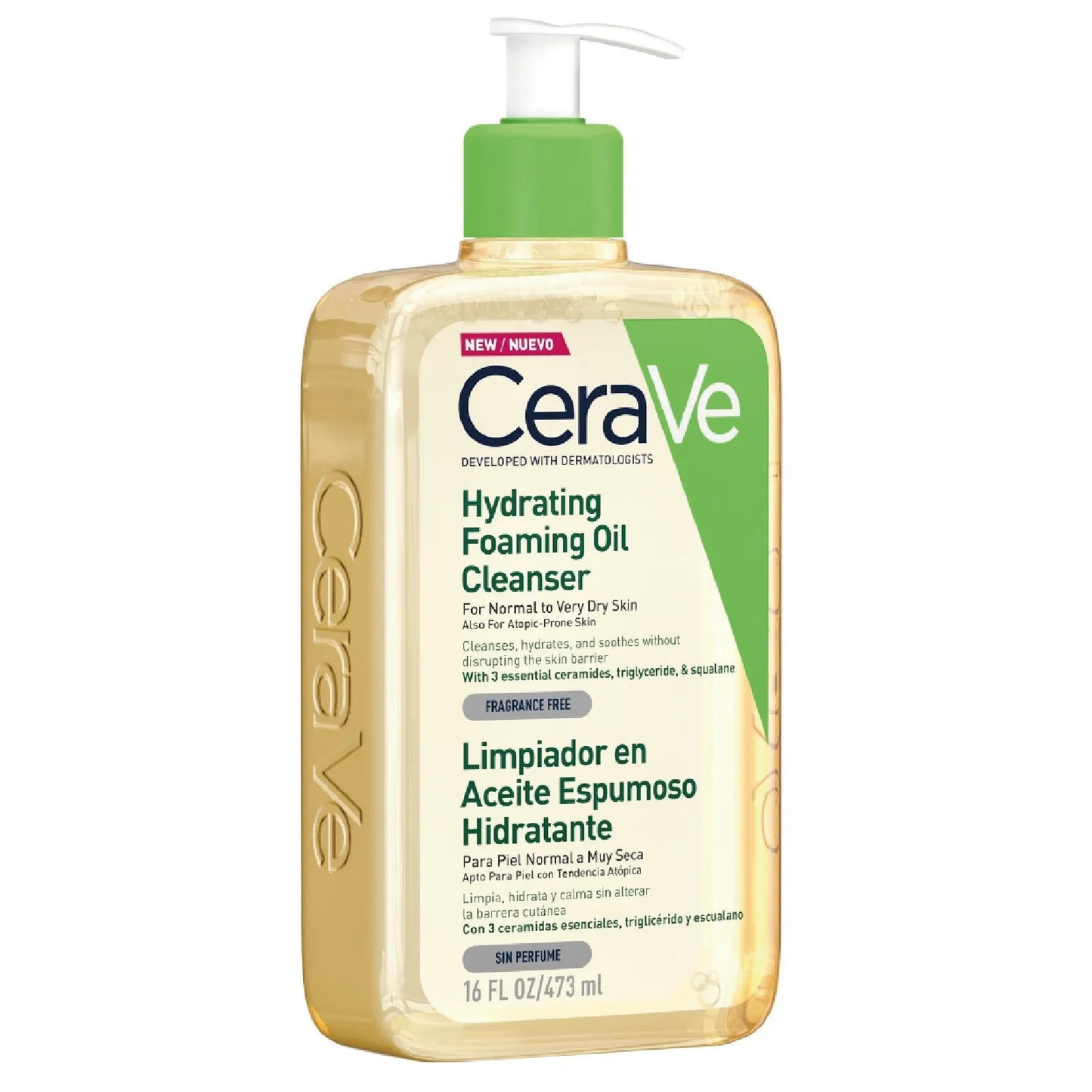 Cerave Limpiador En Aceite Espumoso Hidratante Piel Seca 473ml