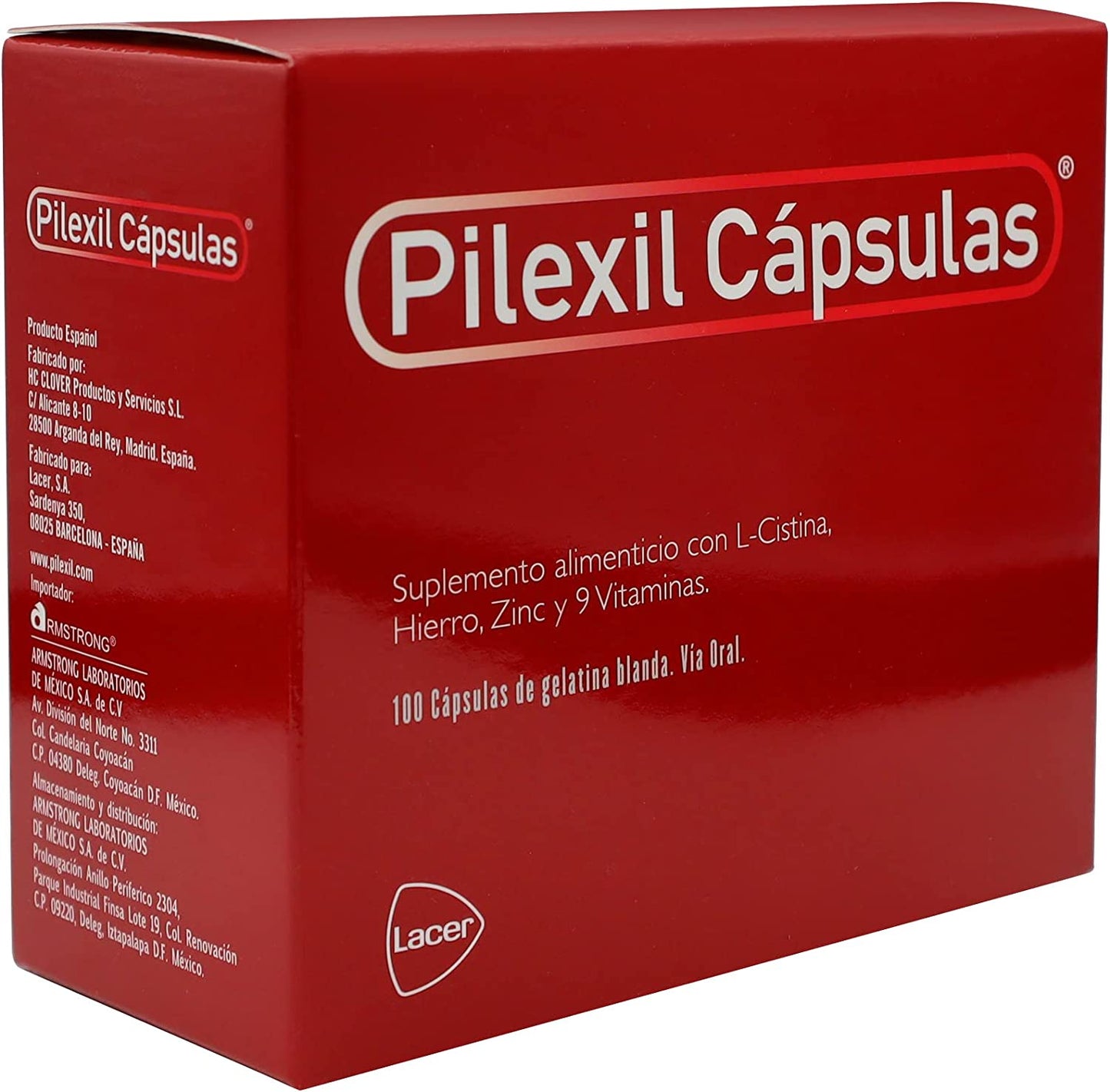 Armstrong Pilexil Capsulas Suplemento Alimenticio 100 Pzas